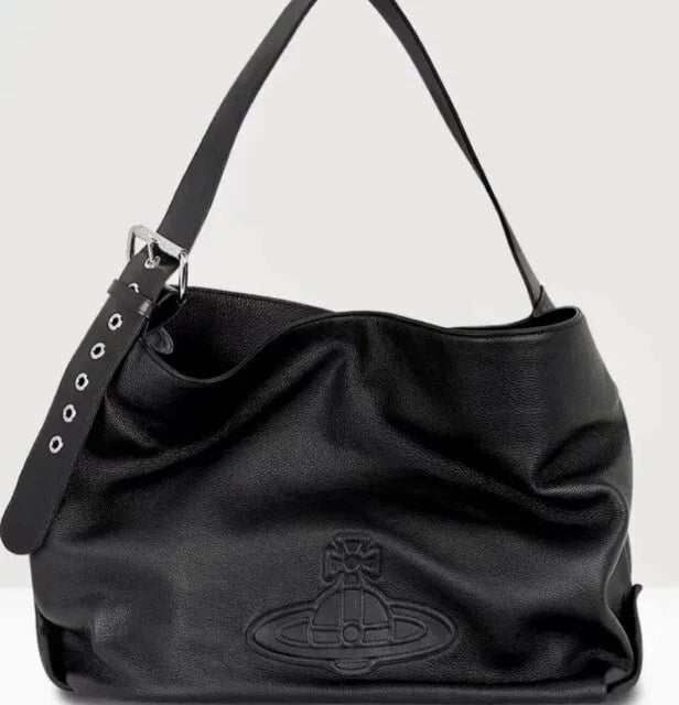 Vivienne Westwood Tote bag shoulder bag Black Regal Emboss New Outlet item