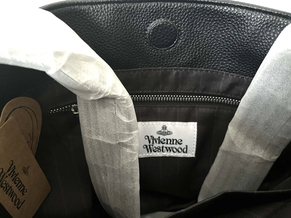 Vivienne Westwood Tote bag shoulder bag Black Regal Emboss New Outlet item