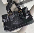 Vivienne Westwood Accord handbag, shoulder bag, tote bag, Black New From Japan