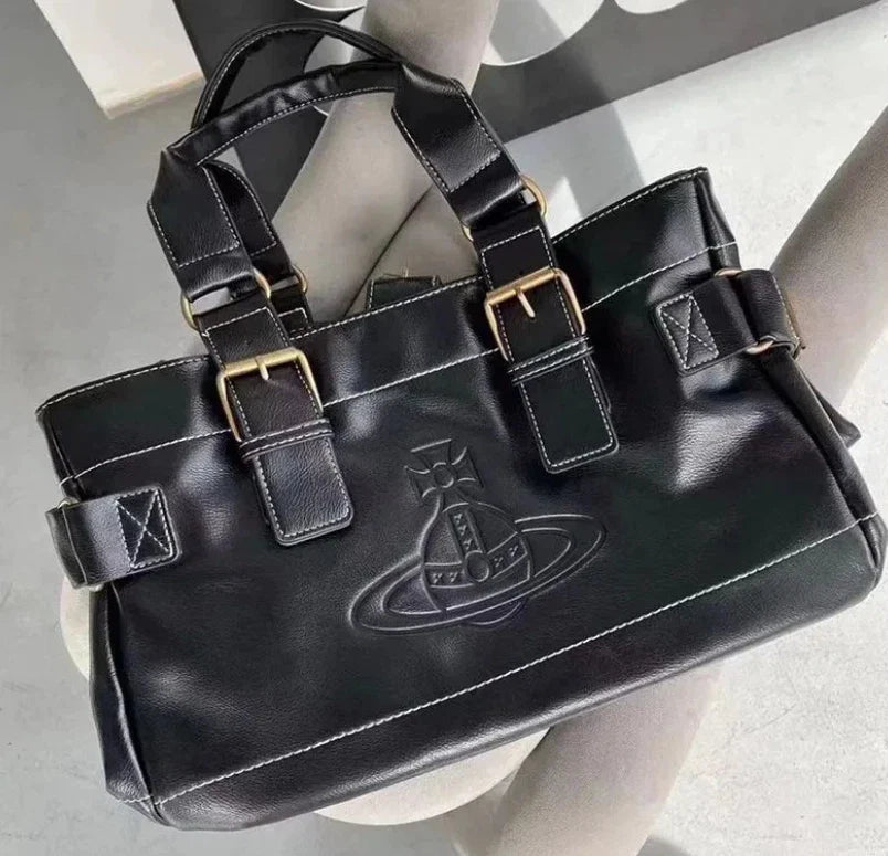 Vivienne Westwood Accord handbag, shoulder bag, tote bag, Black New From Japan